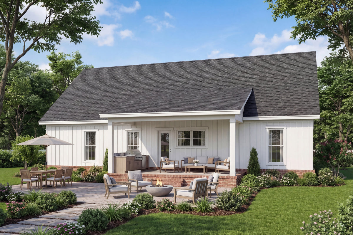 H8054-A Modern Farmhouse, 3 Bedrooms, 2 Bathrooms | Martin Branch 1523 Exterior-7