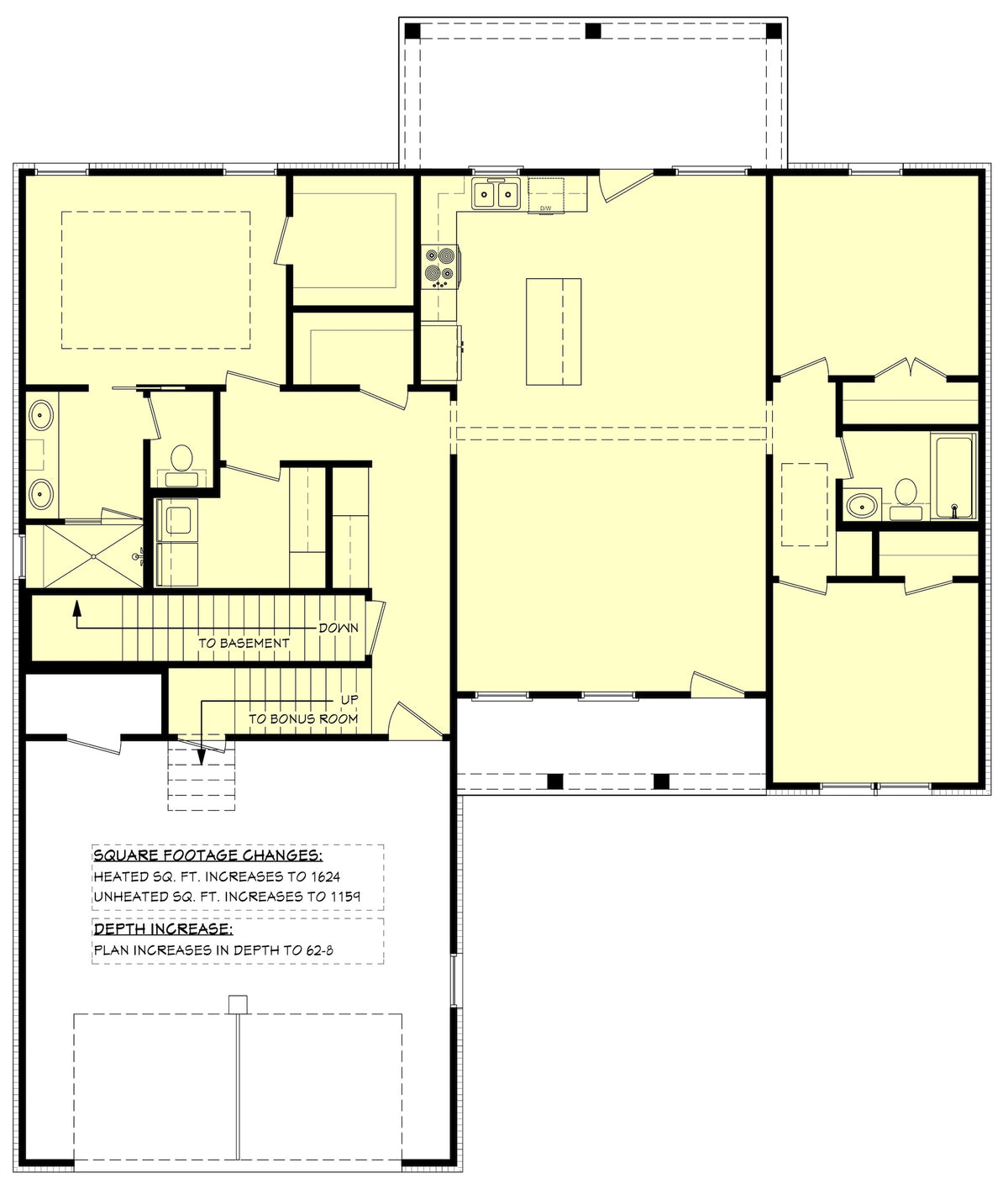 H7271-A Elliot House Basement Stair Location Floor Plan