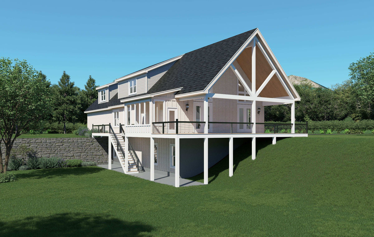 L7920-A Traditional House, 4 Bedrooms, 3.5 Bathrooms | Scenic Pine 2 Exterior-7