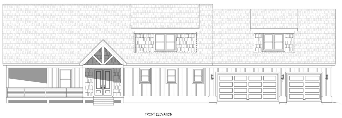 L7920-A Traditional House, 4 Bedrooms, 3.5 Bathrooms | Scenic Pine 2 Front Elevation