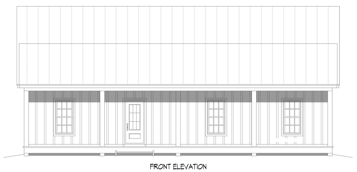 L7802-A Modern Farmhouse Front Elevation, 2 Bedrooms, 2 Bathrooms | St. Joe Farmhouse 2 