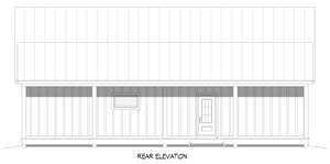 L7802-A Modern Farmhouse Rear Elevation, 2 Bedrooms, 2 Bathrooms | St. Joe Farmhouse 2 