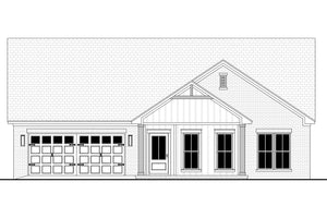 H8159-A Country House, 3 Bedrooms, 2 Bathrooms | Sandlin House Plan Front CAD