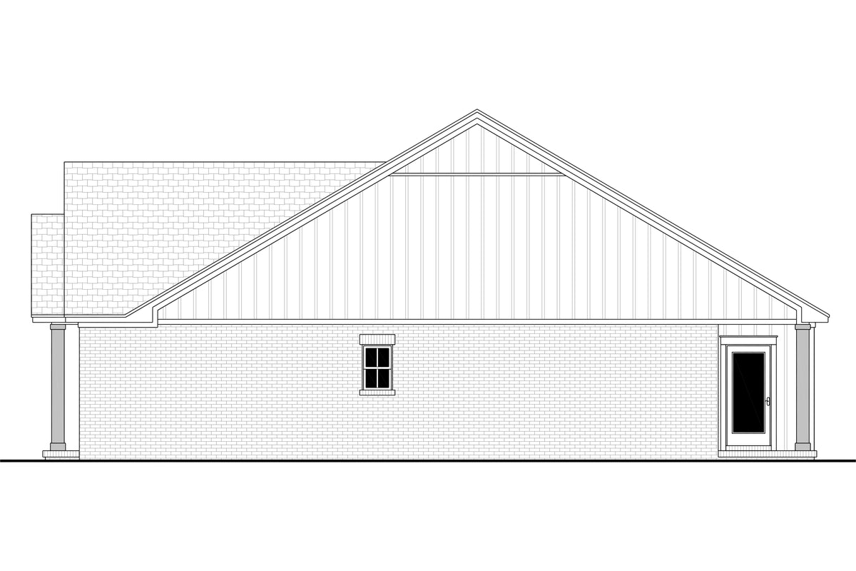 H8159-A Country House, 3 Bedrooms, 2 Bathrooms | Sandlin House Plan Right CAD