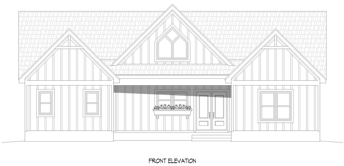 L7299-A Lakeside Retreat House Front 