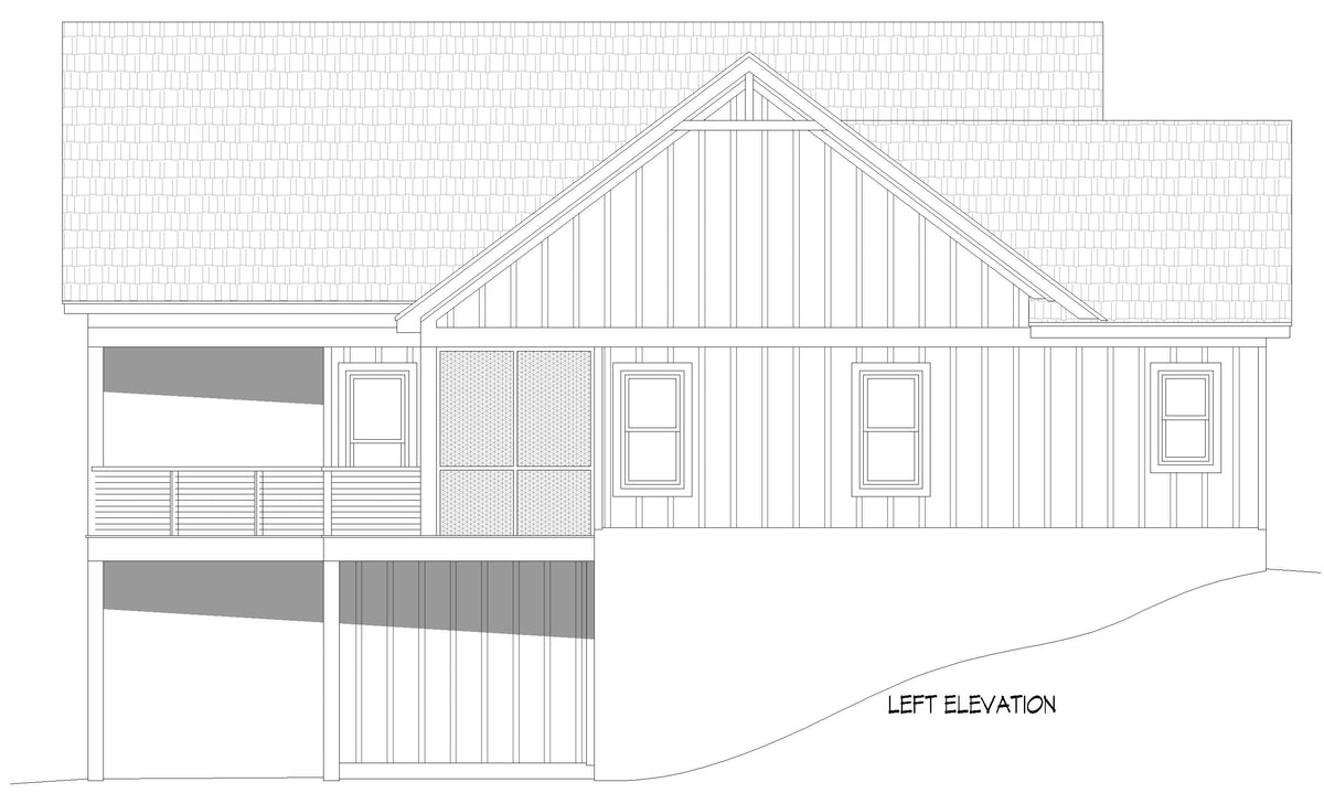 L7299-A Lakeside Retreat House Left