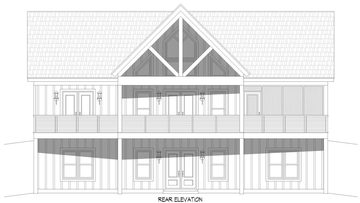 L7299-A Lakeside Retreat House Rear