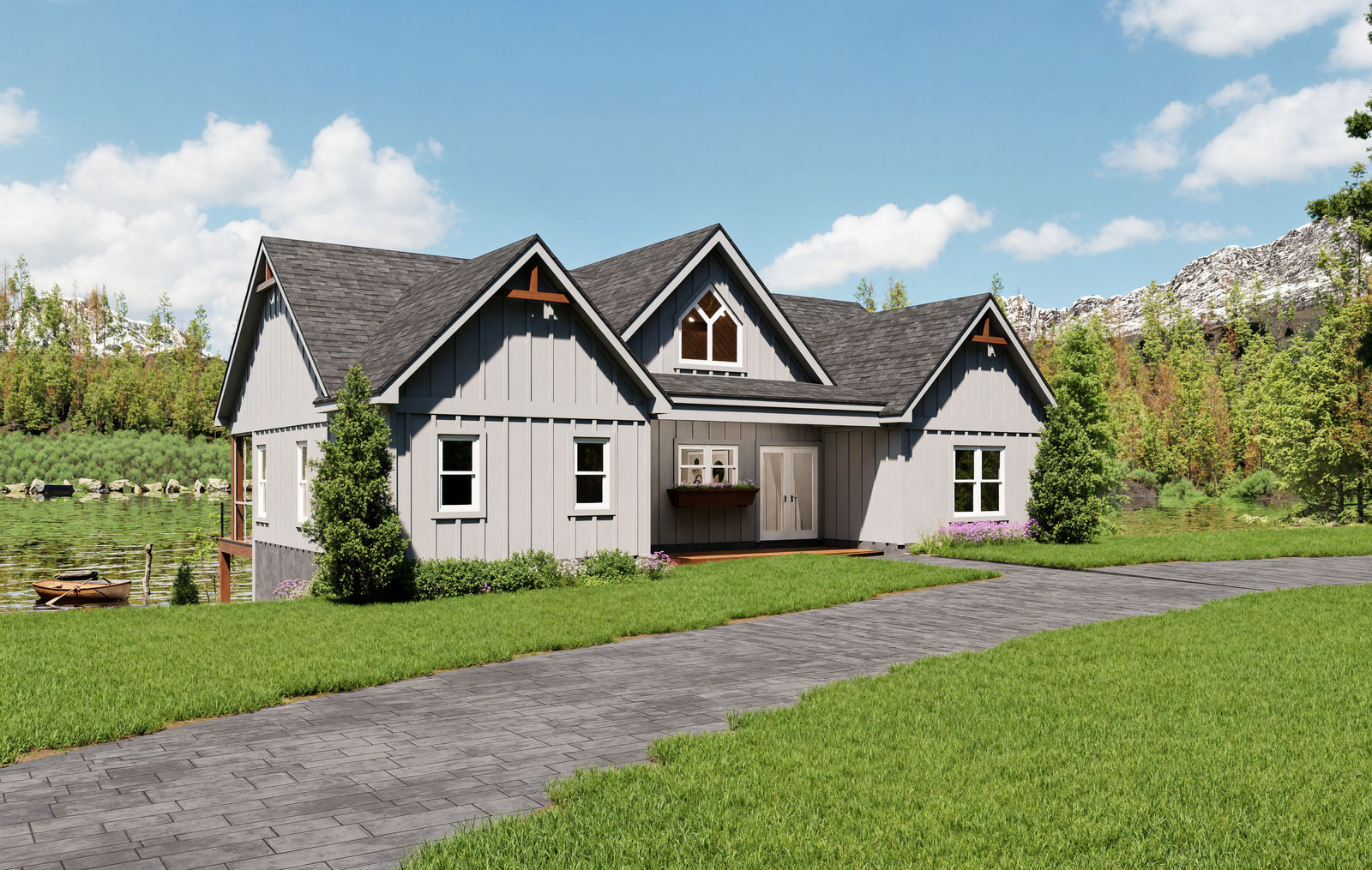 L7299-A Lakeside Retreat House Plan