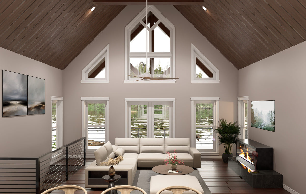 L7299-A Lakeside Retreat House Living Room