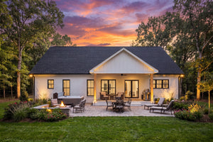H8438-A Farmhouse House, 3 Bedrooms, 2 Bathrooms | Rowan House Plan Exterior-10