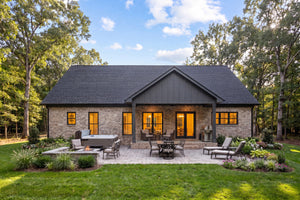 H8438-A Farmhouse House, 3 Bedrooms, 2 Bathrooms | Rowan House Plan Exterior-12