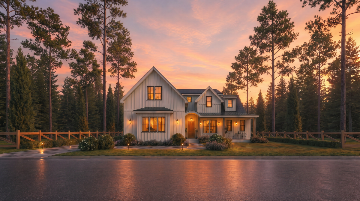 A8250-A Mulberry House Plan 3 Beds, 3.5 Baths, Modern Farmhouse Plan Main Image