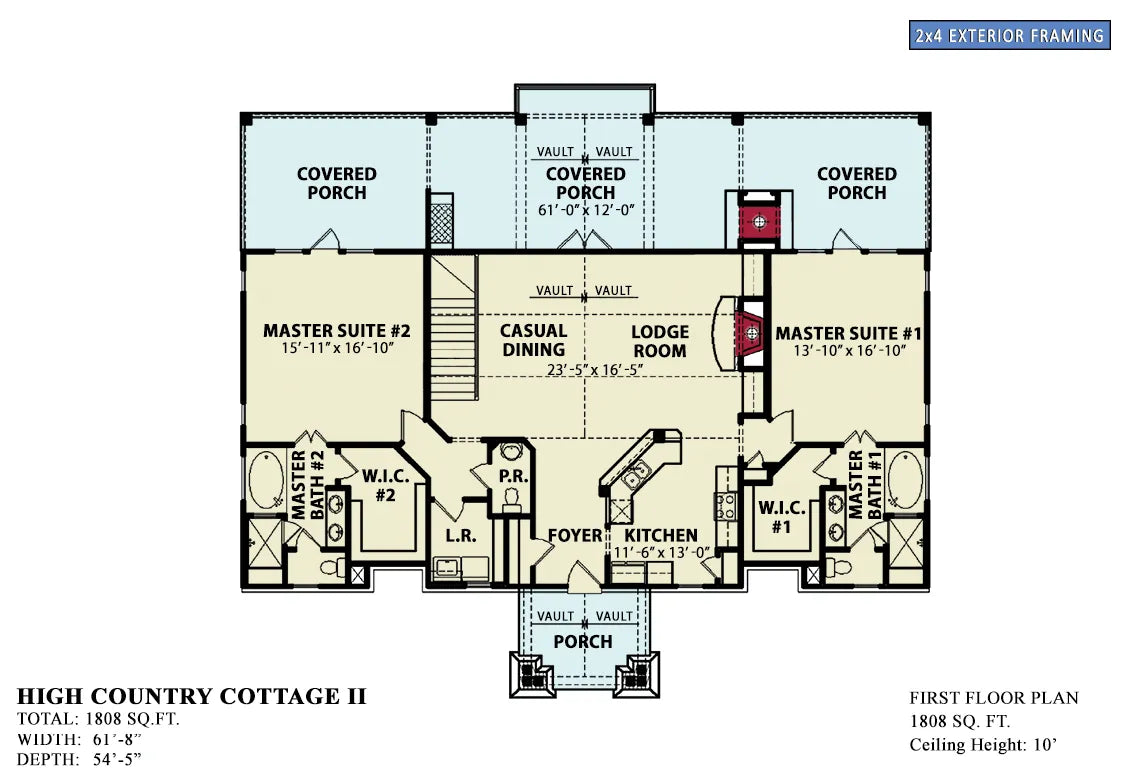 The High Country Cottage II - Archival Designs House Plans, floor plan