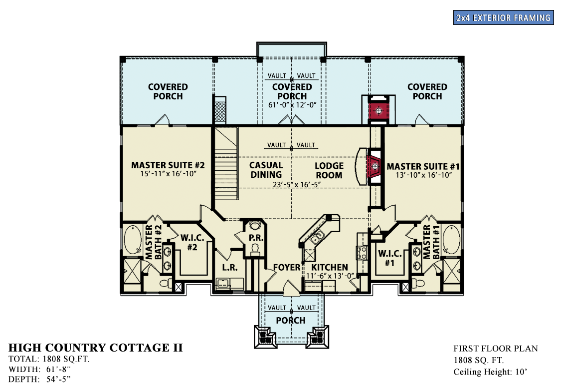 The High Country Cottage II House Plan Front