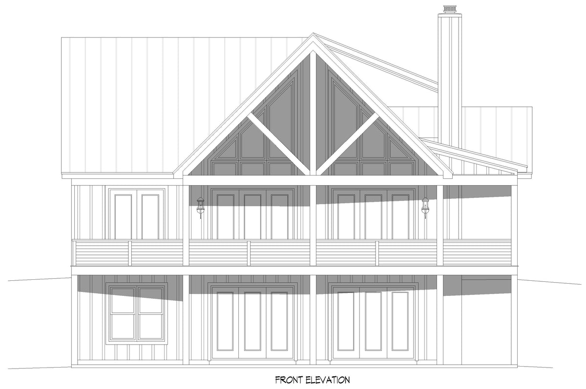 L7804-A Craftsman House Front Elevation, 5 Bedrooms, 3.5 Bathrooms | Arley Pine Haven 2 