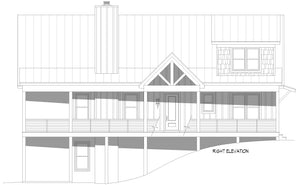 L7804-A Craftsman House Right Elevation, 5 Bedrooms, 3.5 Bathrooms | Arley Pine Haven 2 