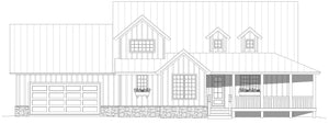 L8253-A Modern Farmhouse, 4 Bedrooms, 3.5 Bathrooms | Poplar Falls House Plan Front Elevation