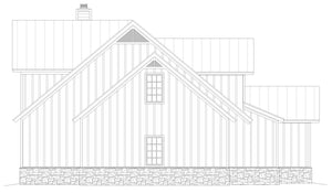 L8253-A Modern Farmhouse, 4 Bedrooms, 3.5 Bathrooms | Poplar Falls House Plan Left Elevation
