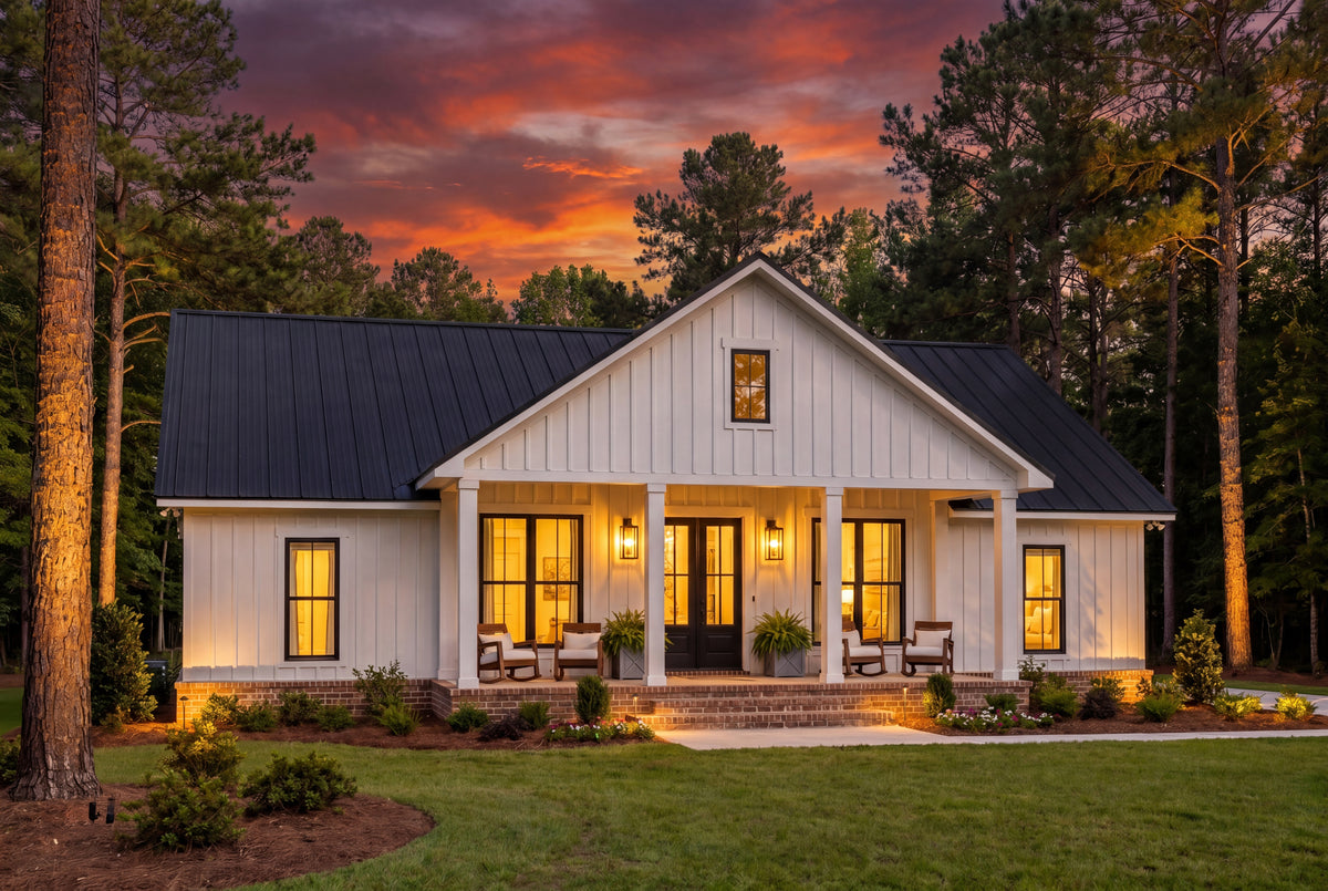 H8161-A Country Farmhouse, 4 Bedrooms, 3 Bathrooms | Everly House Plan Exterior-4