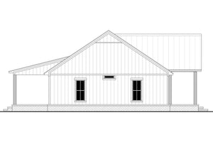 H8161-A Country Farmhouse, 4 Bedrooms, 3 Bathrooms | Everly House Plan Left CAD