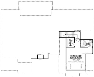 H7273-A Oakdale House Bonus Room Floor Plan