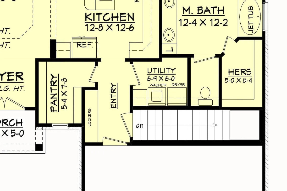 Thomas Creek House plan - Archival Designs House Plans, floor plan