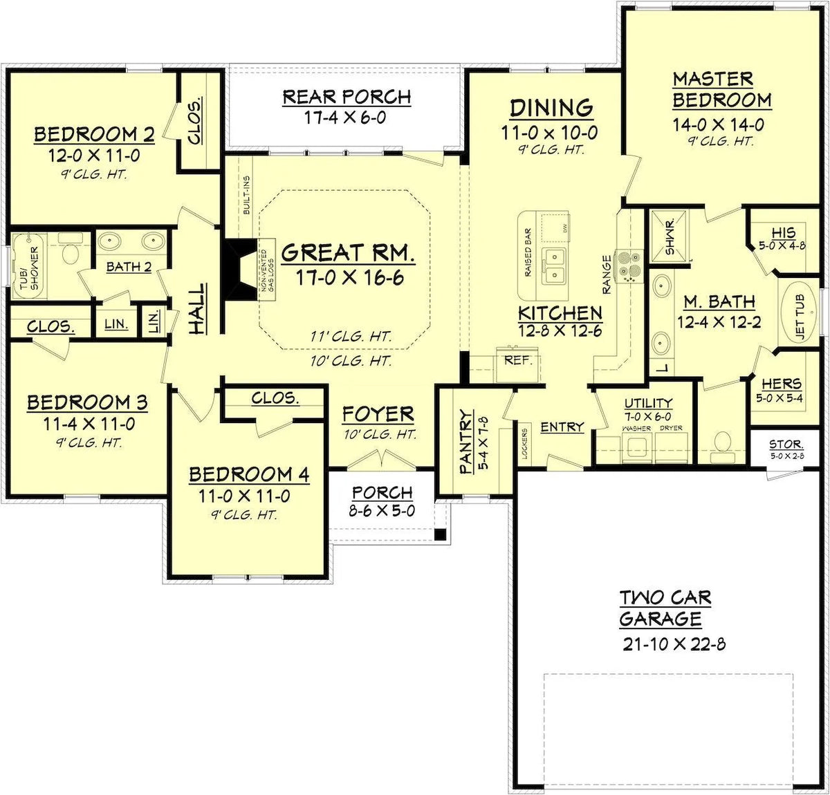 Thomas Creek House plan - Archival Designs House Plans, floor plan