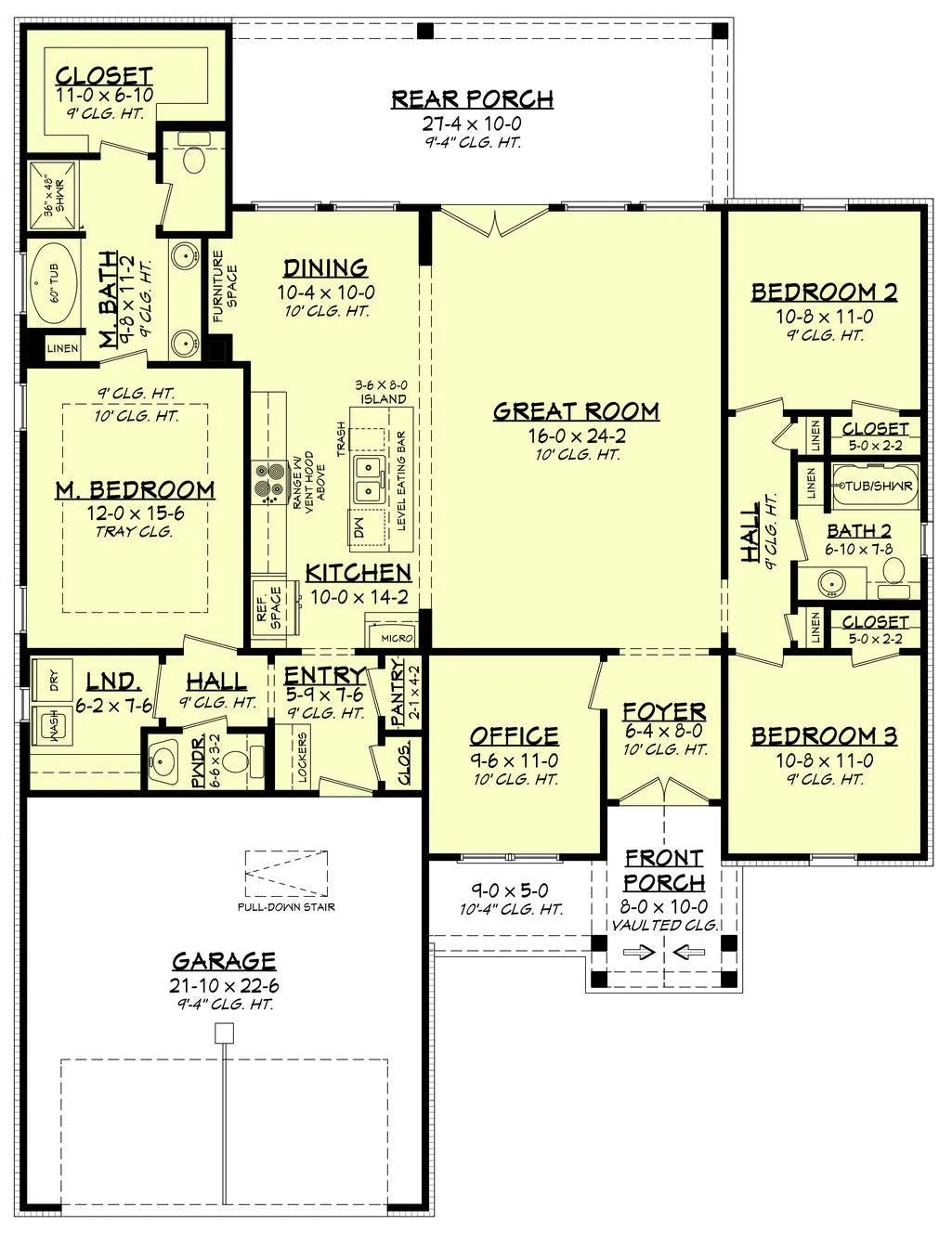 Walnut Grove House Plan - Archival Designs House Plans, floor plan