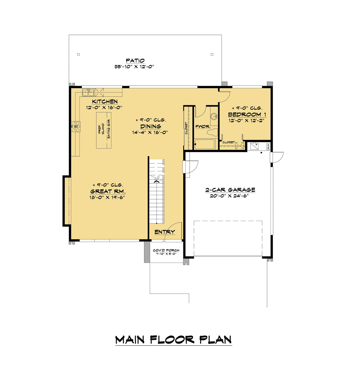 AC8166-A Contemporary House First Floor Plan, 5 Bedrooms, 4 Bathrooms | Tigran house Plan 