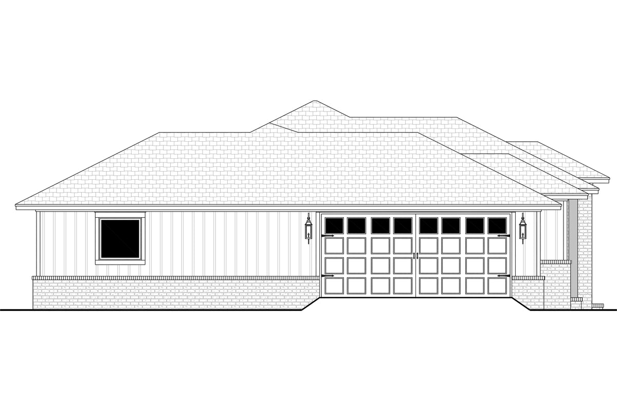 H7869-A Ranch House Left CAD, 3 to 4 Bedrooms, 2 Bathrooms | Sterling 1883 