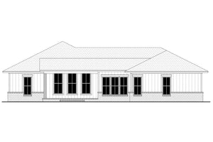 H7869-A Ranch House Rear CAD, 3 to 4 Bedrooms, 2 Bathrooms | Sterling 1883 