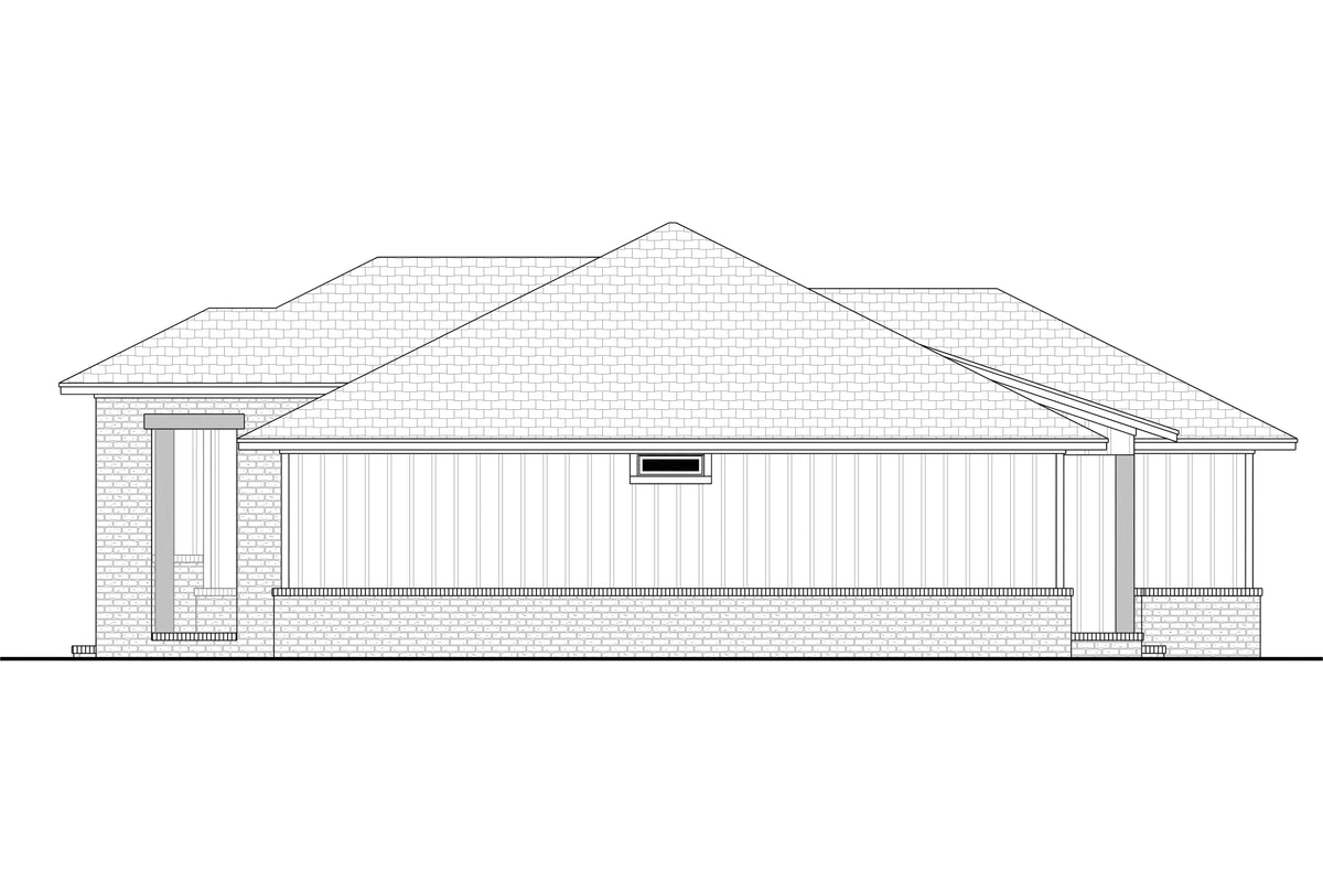 H7869-A Ranch House Right CAD, 3 to 4 Bedrooms, 2 Bathrooms | Sterling 1883 