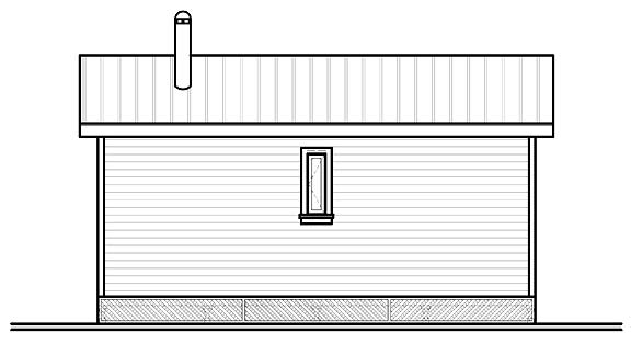 Compact Two-Bedroom Cottage with Open Layout and Covered Porch