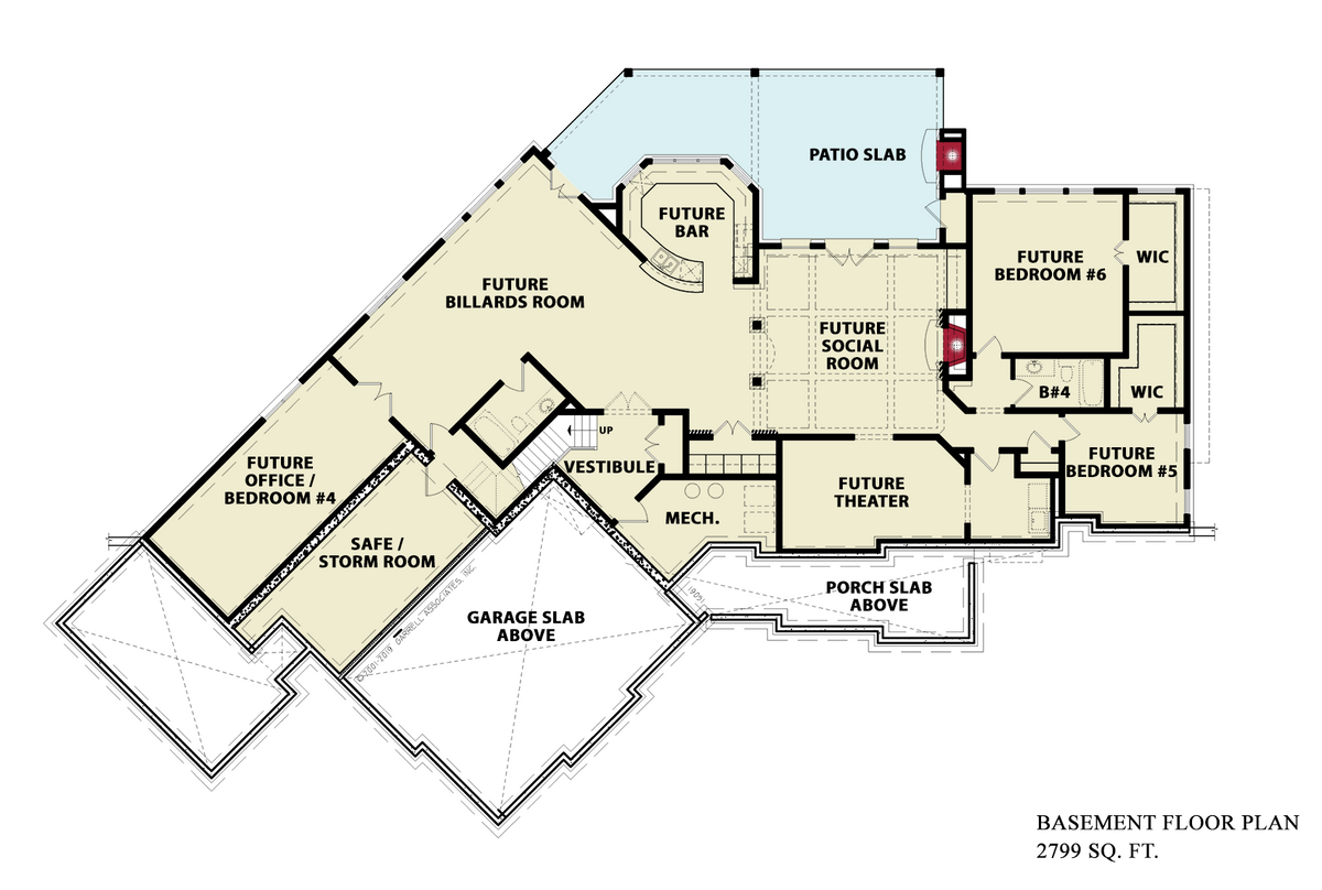 Amicalola Cottage F Basement Floor Plan