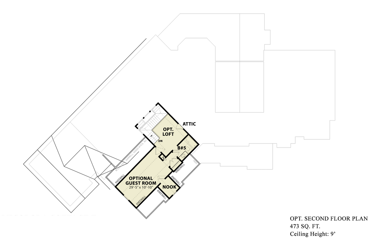 Amicalola Cottage F Second Floor Plan