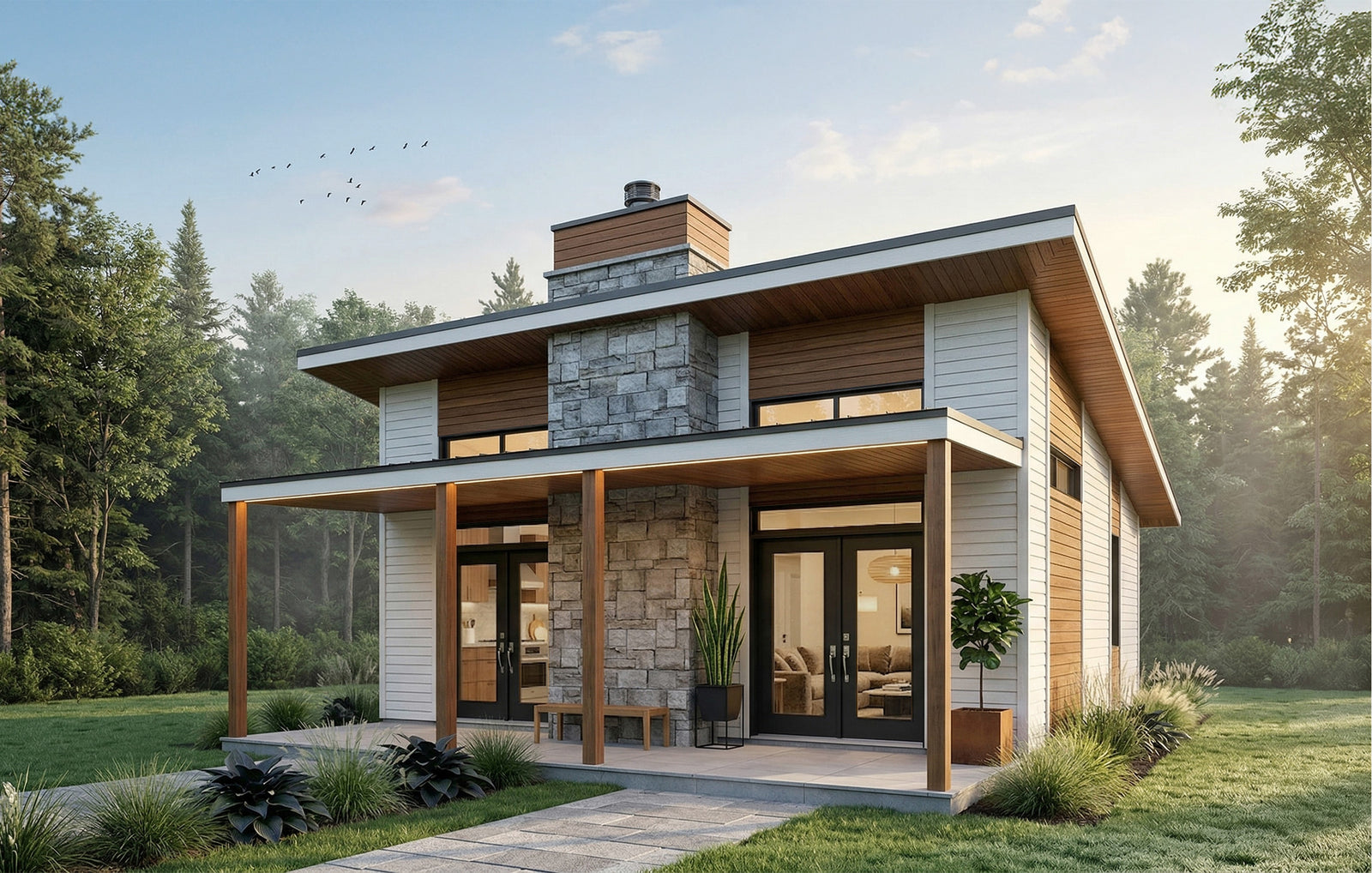 T3056-A Bonzai House Exterior