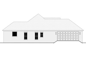 H7901-A Ranch House Left CAD, 4 Bedrooms, 2 Bathrooms | Waverly House Plan 1917 