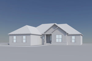 H7901-A Ranch House Grayscale 1, 4 Bedrooms, 2 Bathrooms | Waverly House Plan 1917 
