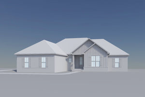 H7901-A Ranch House Grayscale 3, 4 Bedrooms, 2 Bathrooms | Waverly House Plan 1917 