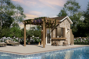 T8003-A Mediterranean Storage Shed | Positano 1925 Exterior-2