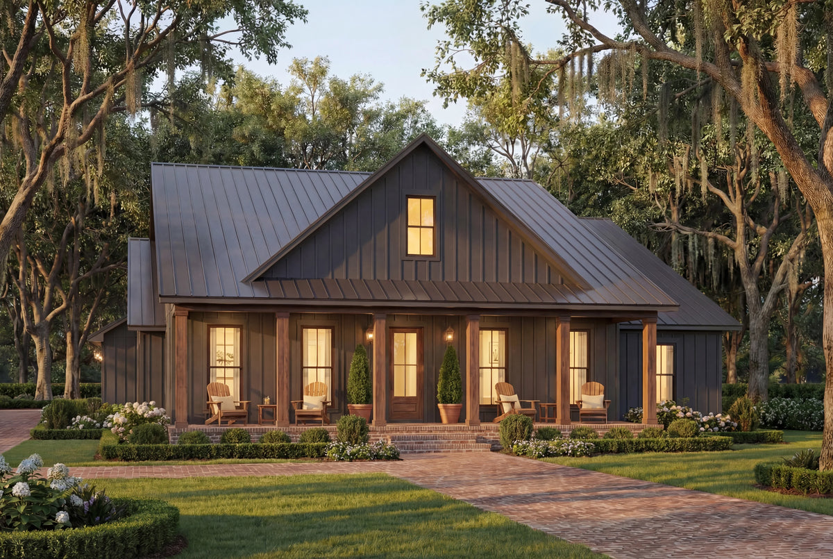 H7539-A Cottage House, 3 Bed, 2.5 Bath | Plan 1990-S Exterior-4