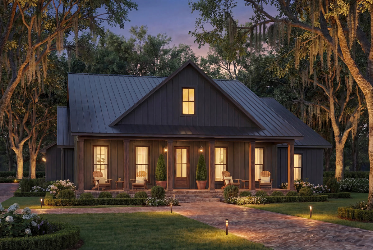 H7539-A Cottage House, 3 Bed, 2.5 Bath | Plan 1990-S Exterior-5