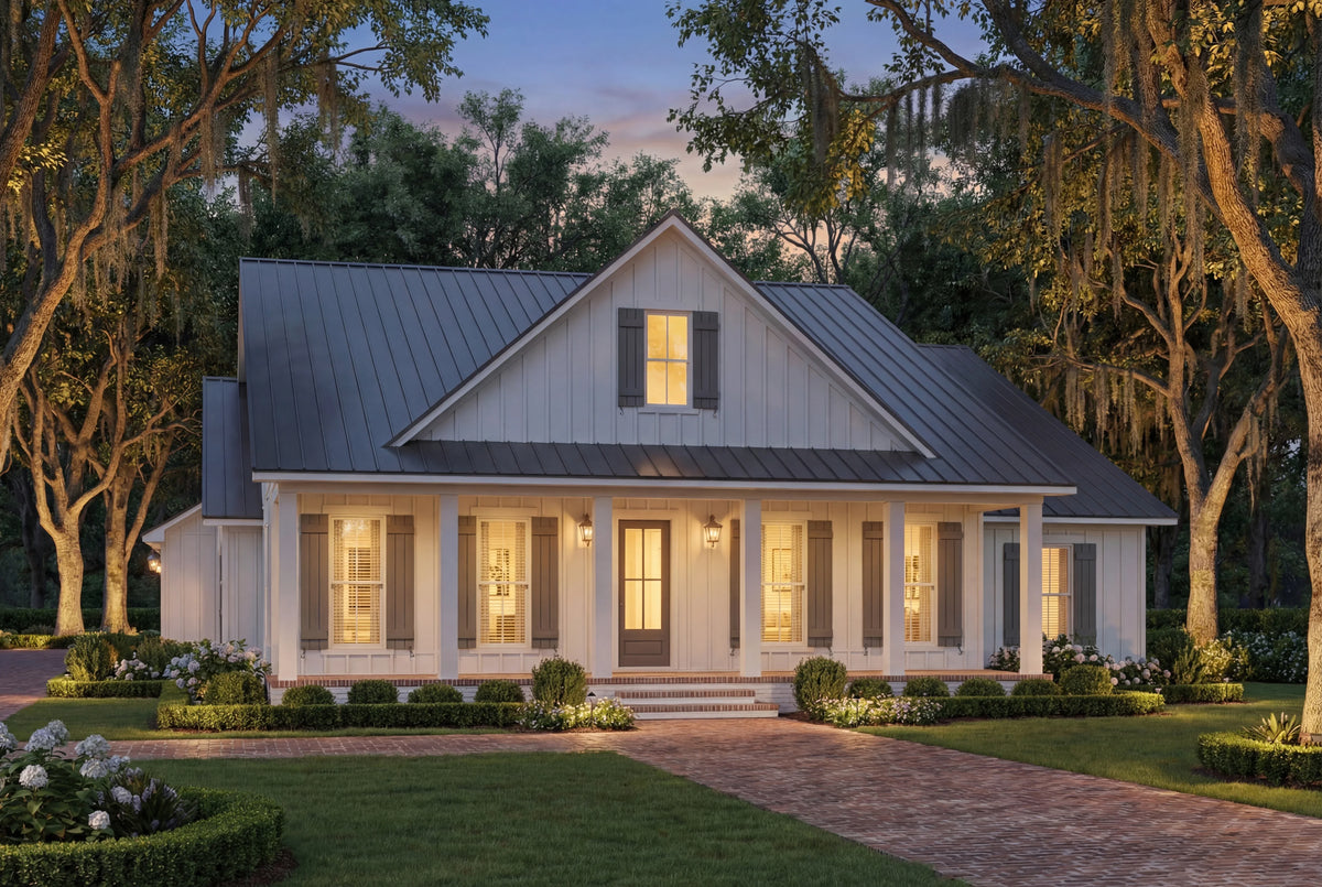 H7539-A Cottage House, 3 Bed, 2.5 Bath | Plan 1990-S Exterior-6
