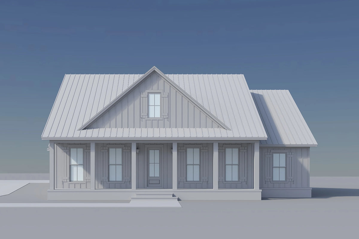 H7539-A Cottage House Grayscale, 3 Bed, 2.5 Bath | Plan 1990-S
