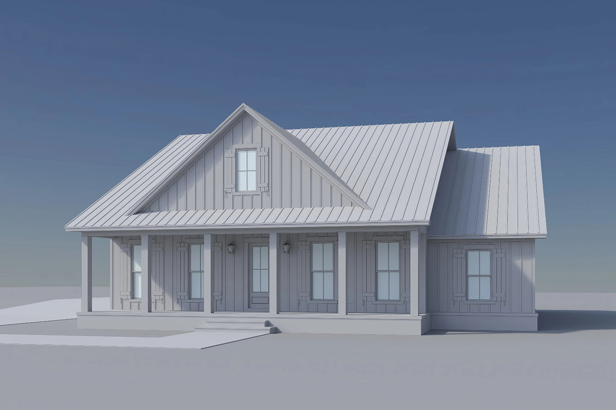 H7539-A Cottage House Grayscale, 3 Bed, 2.5 Bath | Plan 1990-S