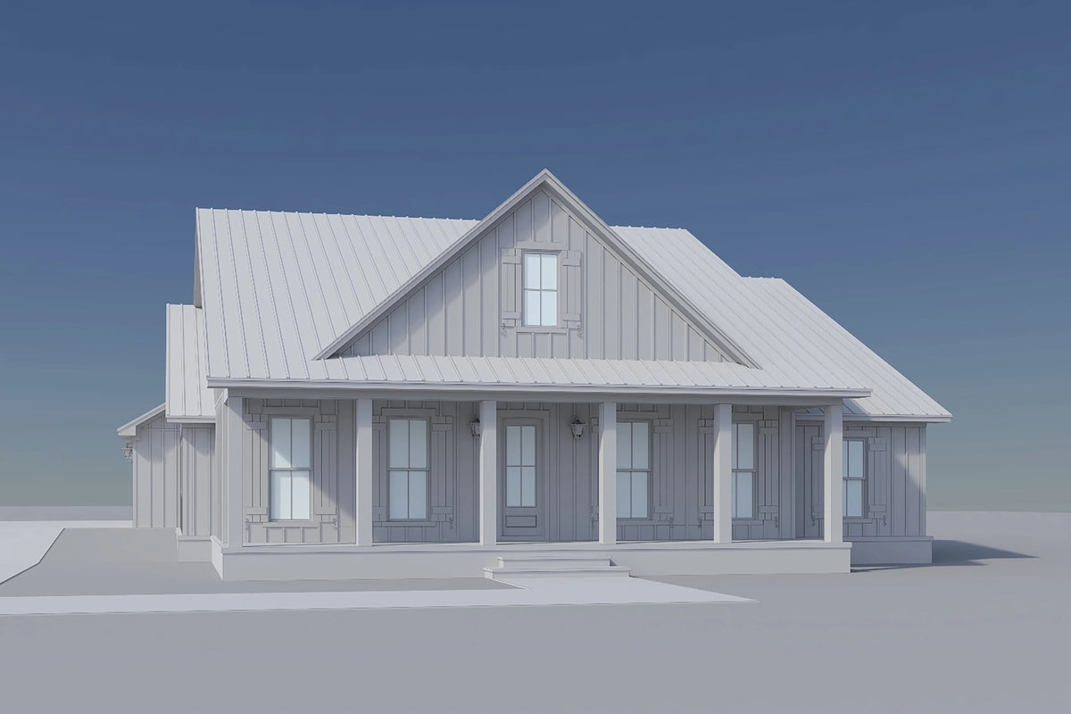 H7539-A Cottage House Grayscale, 3 Bed, 2.5 Bath | Plan 1990-S