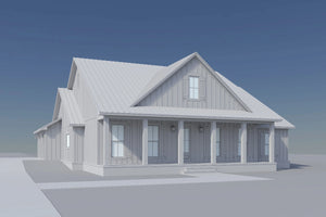 H7539-A Cottage House Grayscale, 3 Bed, 2.5 Bath | Plan 1990-S