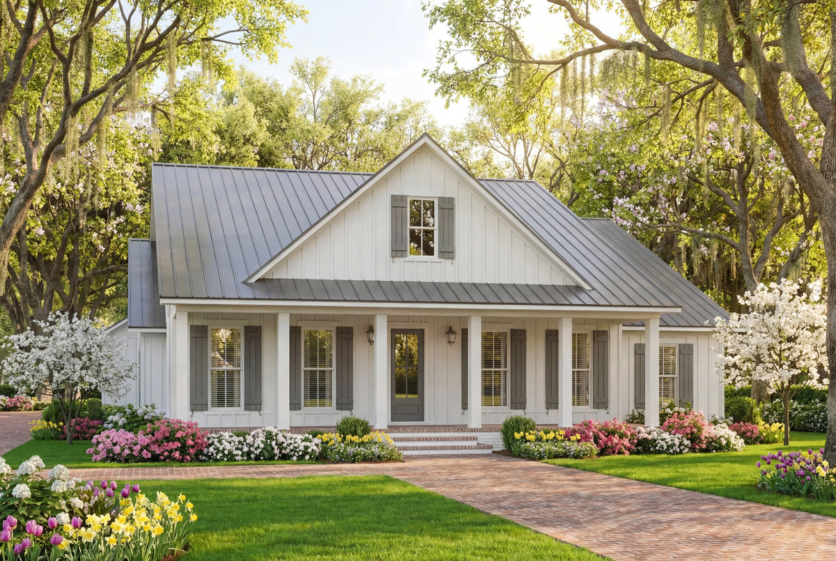 H7539-A Cottage House, 3 Bed, 2.5 Bath | Plan 1990-S Exterior-9