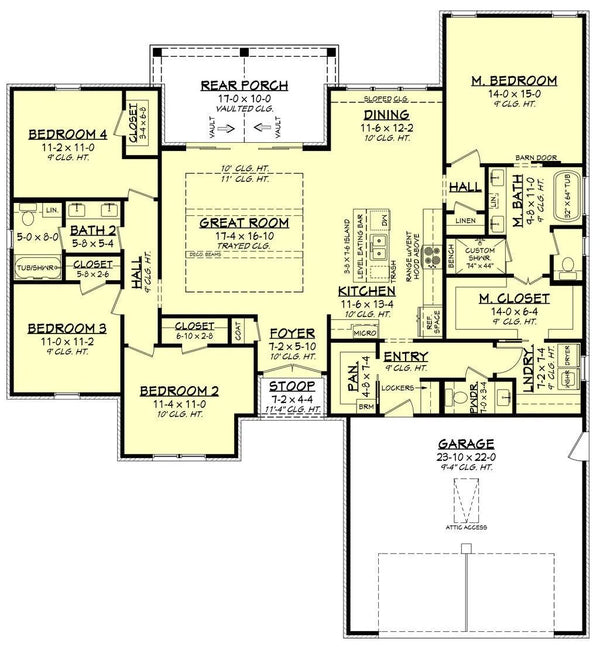 Charming House Plan: Four Bedrooms, Two and a Half Baths