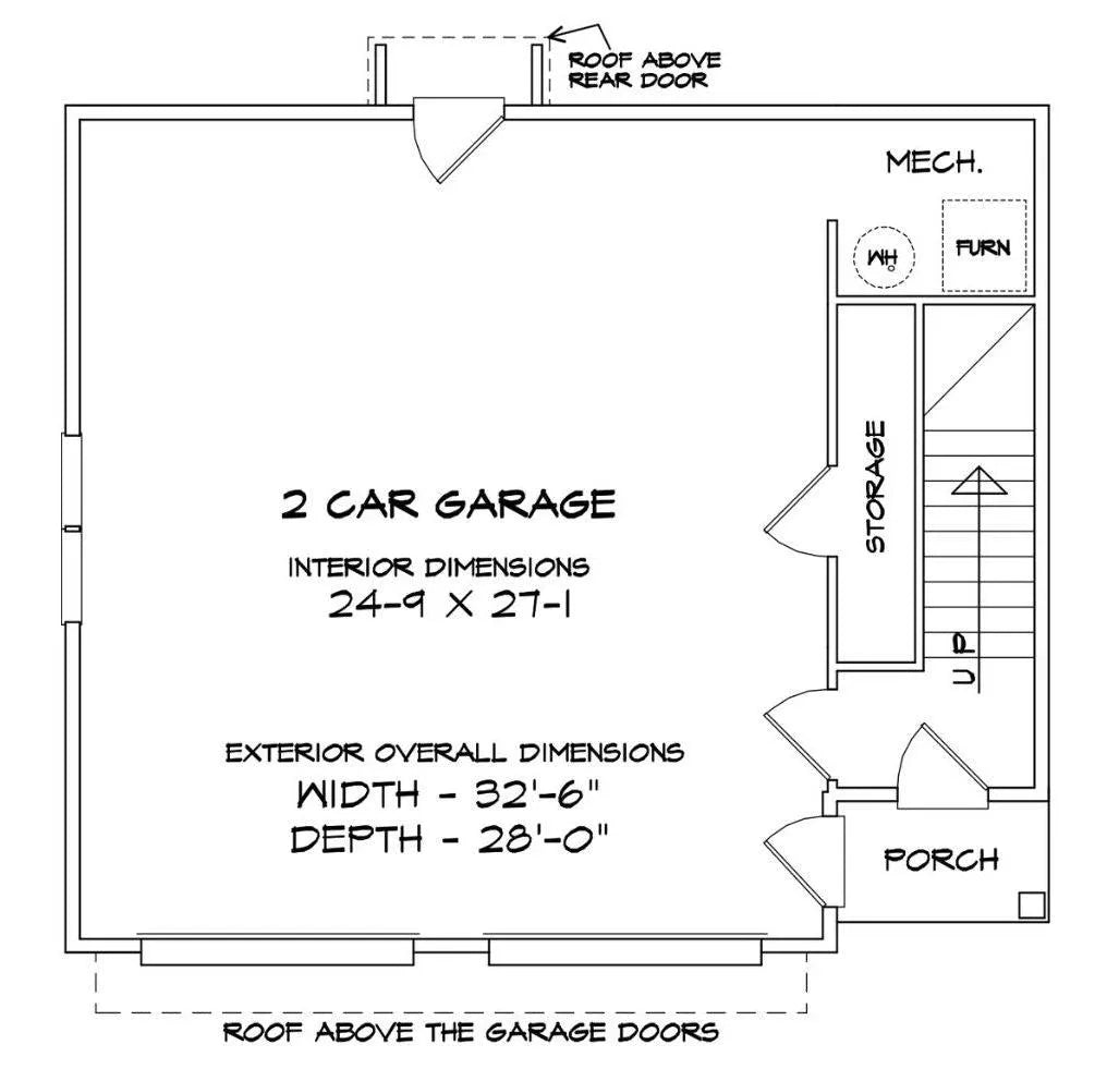 Meridian I Garage Plan - Archival Designs House Plans